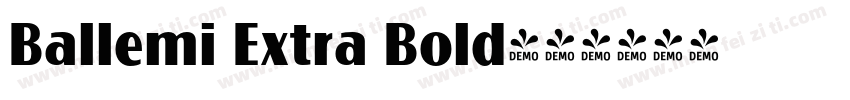 Ballemi Extra Bold字体转换